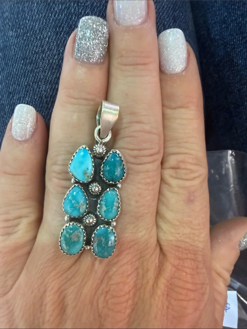 Turquoise Pendant - new never worn - Sterling 9.25 - Picture 5 of 5